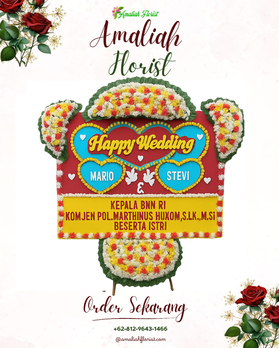 Papan Bunga Pernikahan Cerme